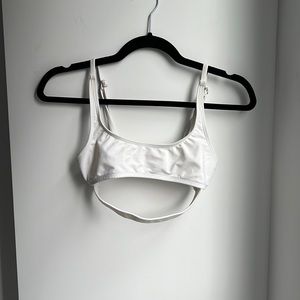 white bikini top